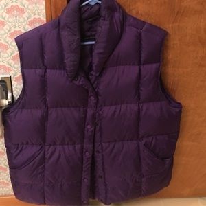 Updated listing: Lands End L Down purple puff vest
